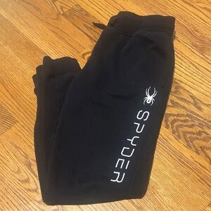 Spyder Black Joggers with White Logo